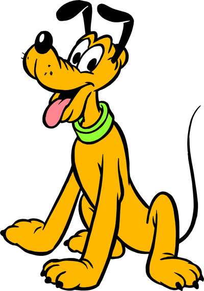 Pluto sdentado con orejas paradas
